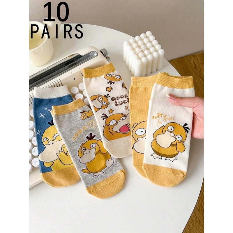 Cartoon Duck Anime Short Socks Cute Casual Style 7