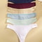 Womens Ribbed Cotton Thong Underwear Set 5