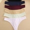 Womens Ribbed Cotton Thong Underwear Set 6