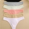 Womens Ribbed Cotton Thong Underwear Set 7