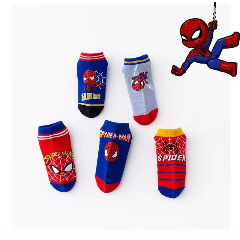 Kids Cartoon Character Socks Soft Breathable 5 Pack 1