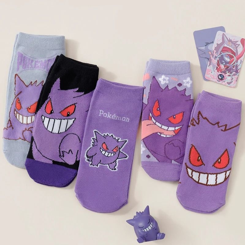 Womens Cartoon Anime Casual Socks Soft Breathable 5 Pair Set 4