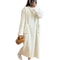 Womens Winter Long Flannel Nightgown With Pockets 7