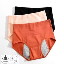 womens high waist menstrual panties leakproof cotton period underwear