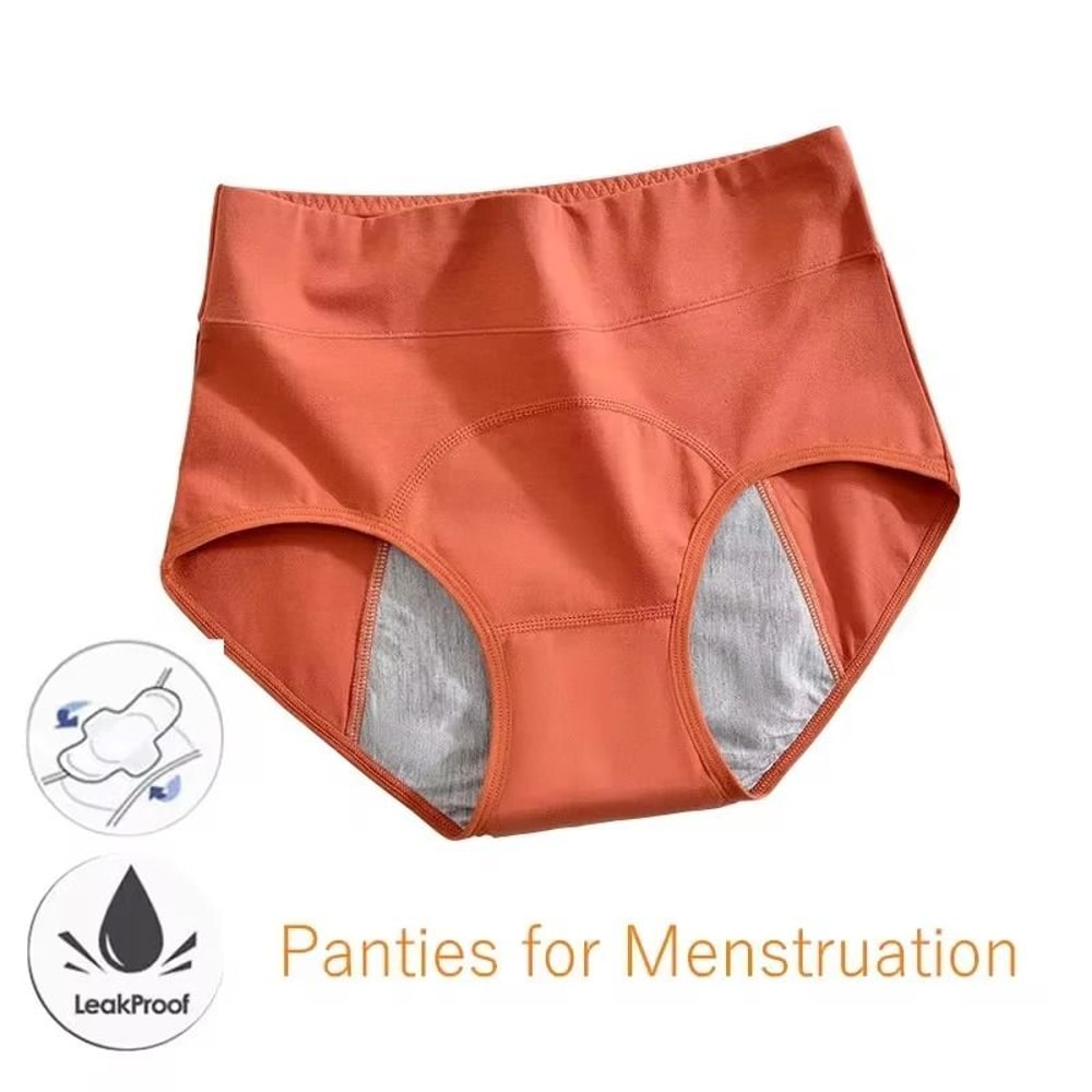 Womens High Waist Menstrual Panties Leakproof Cotton Period Underwear 1