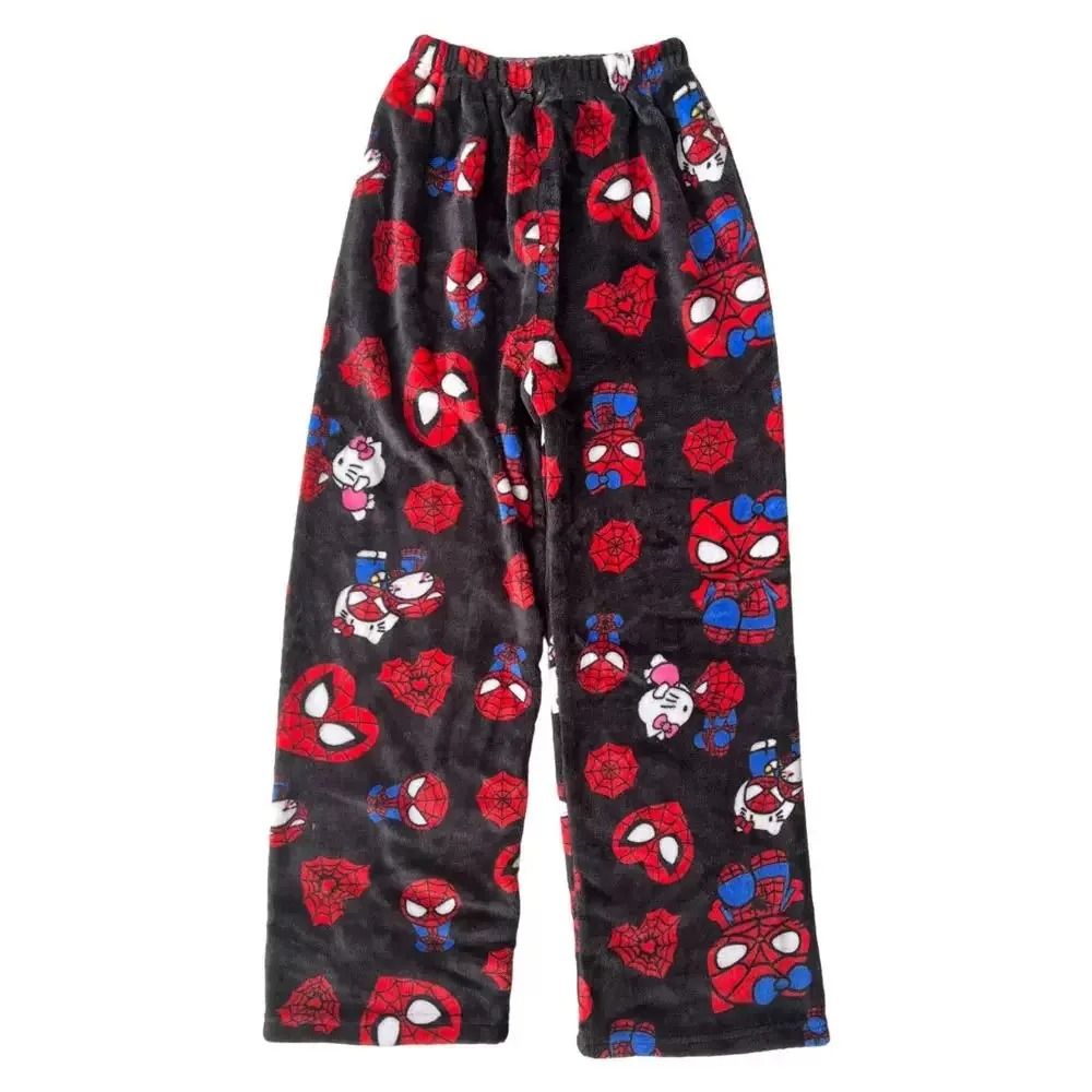 Y2K Cartoon Pajama Pants Soft Flannel Sleepwear Home Trousers 2