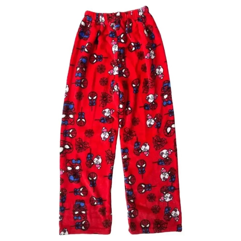 Y2K Cartoon Pajama Pants Soft Flannel Sleepwear Home Trousers 5