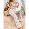 Womens Sheer Mesh Lace Two Piece Pajama Set With Ribbed Strap Top And Pants 9