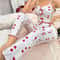 Womens Sheer Mesh Lace Two Piece Pajama Set With Ribbed Strap Top And Pants 7