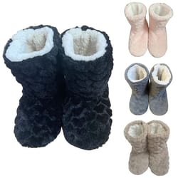 thick thermal winter slipper socks with anti slip sole for men and women