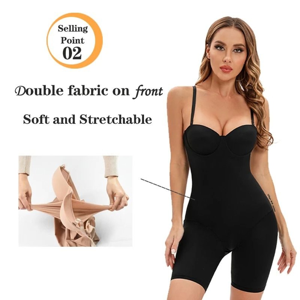 Womens Body Shaper Bodysuit Underwire Support Slim Fit Shapewear Romper 4