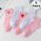 Womens Pink Cat Short Tube Socks Cute Low Cut Boat Socks 5 Pair Set 8