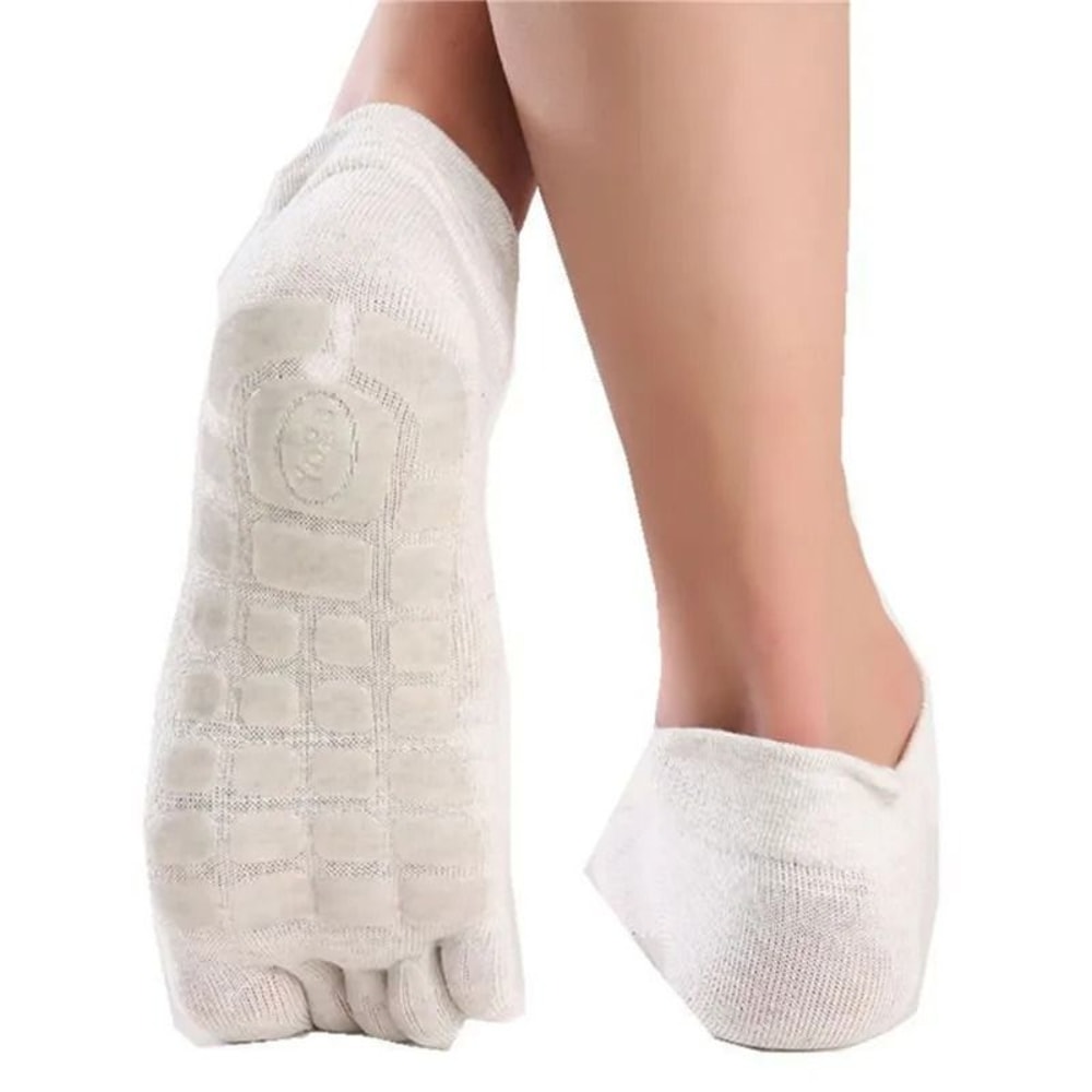 Mens Winter Five Finger Toe Socks Warm Non Slip Low Calf Floor Socks 4