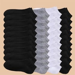 unisex solid color ankle socks soft lightweight low cut boat socks 10 pair set