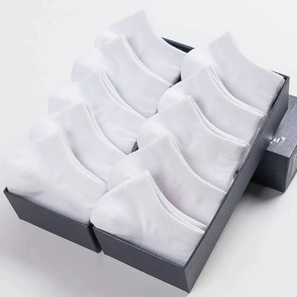 Unisex Solid Color Ankle Socks Soft Lightweight Low Cut Boat Socks 10 Pair Set 4