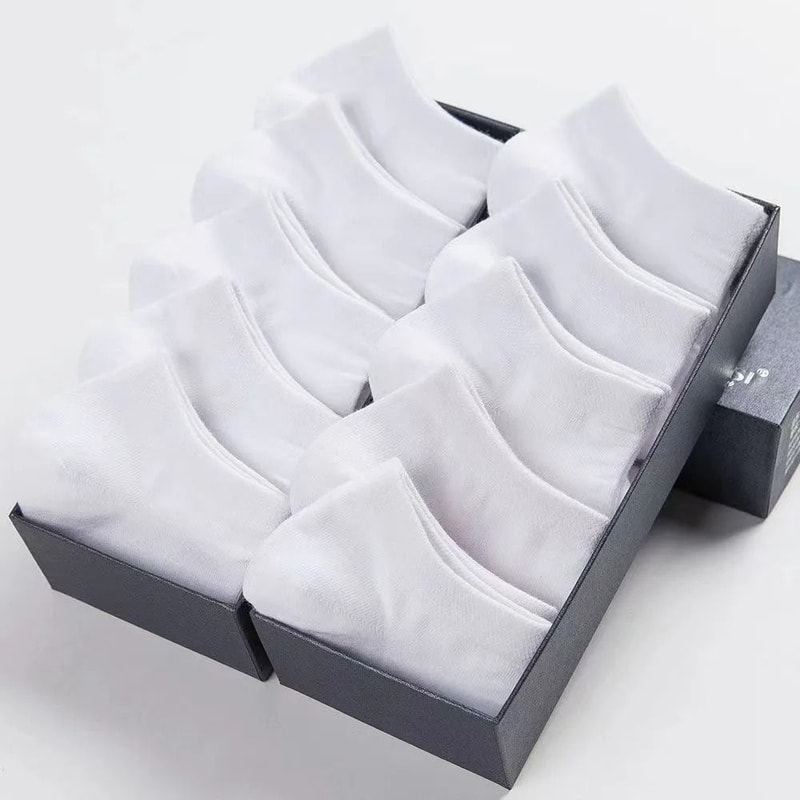 Unisex Solid Color Ankle Socks Soft Lightweight Low Cut Boat Socks 10 Pair Set 4