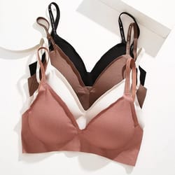 seamless deep v wireless bralette for women