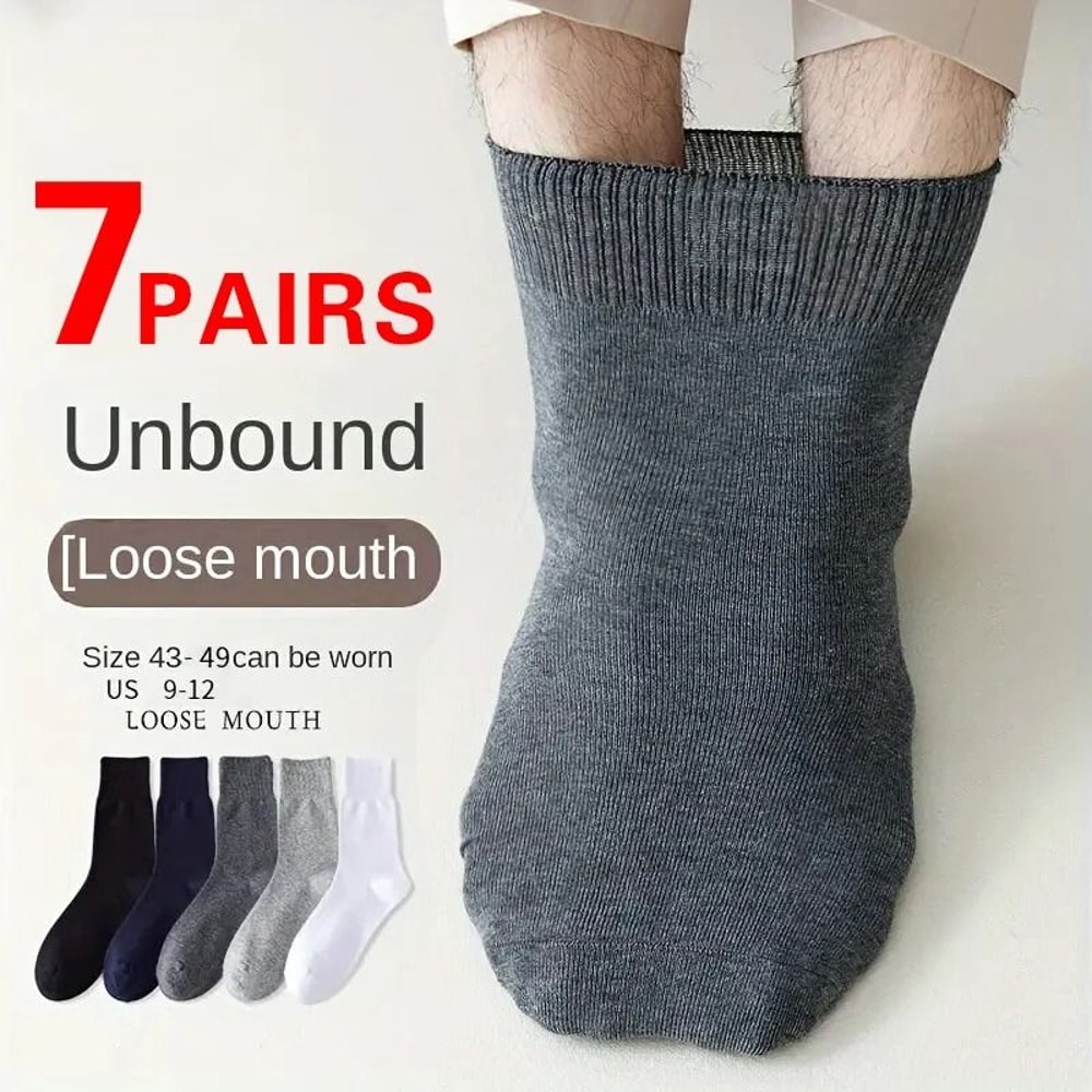 Non Binding Comfort Socks For Men 7 Pair Set 0