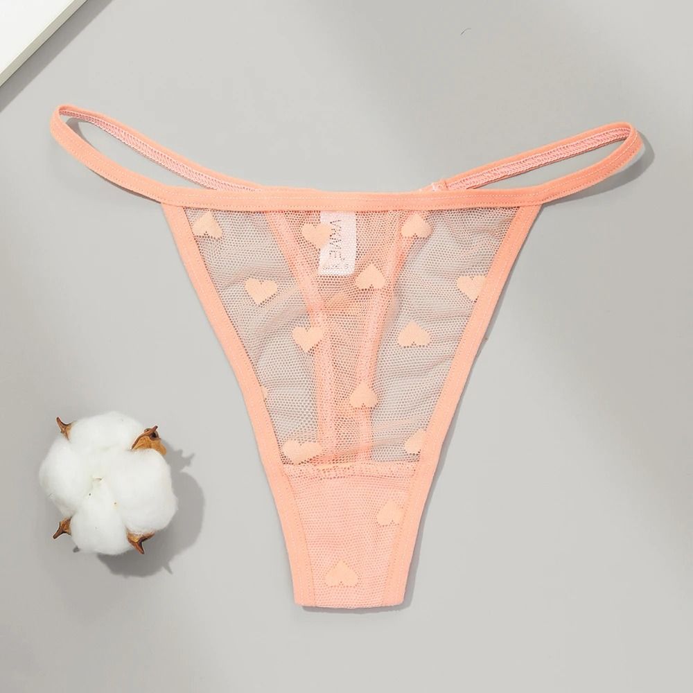 Sheer Lace Low Waist Thong Panties For Women 10