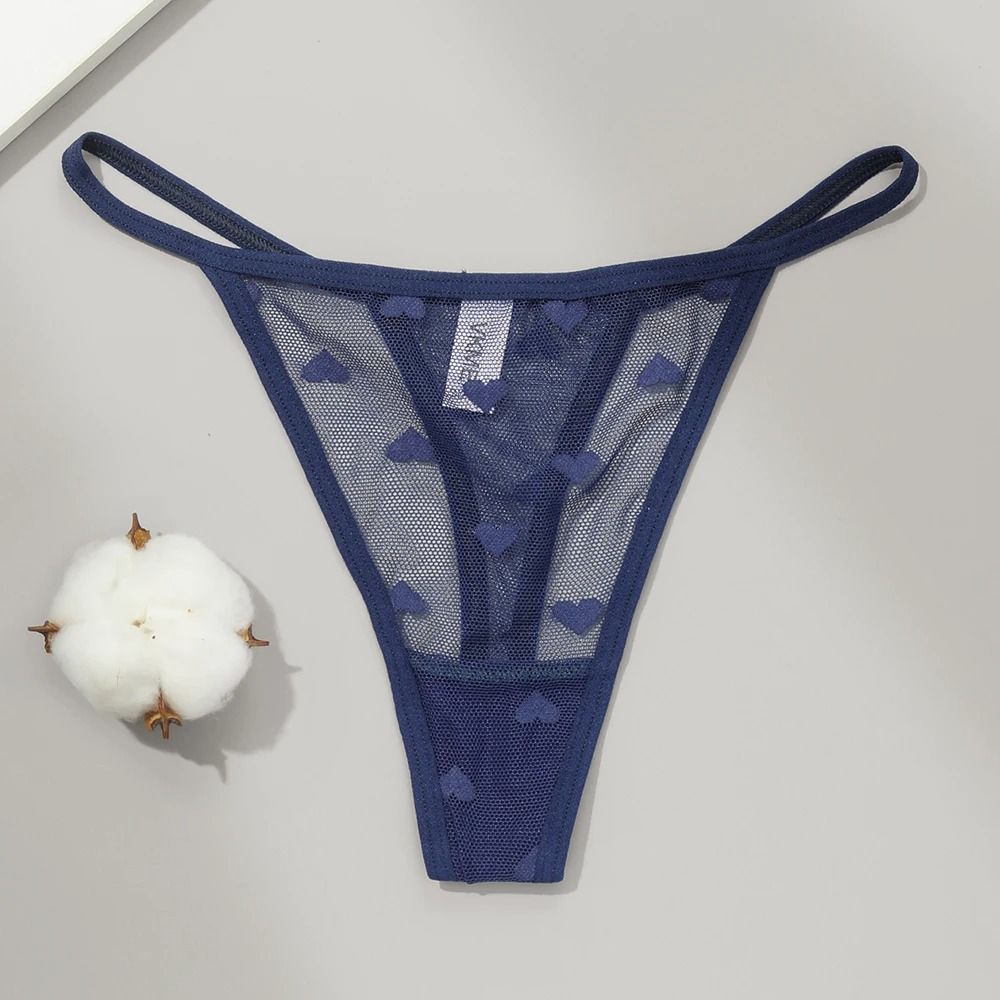 Sheer Lace Low Waist Thong Panties For Women 6