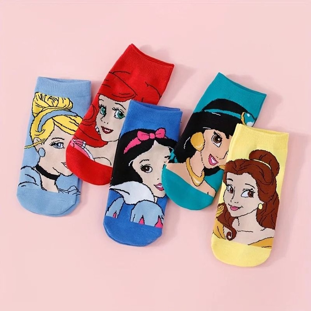 Cute Cartoon Casual Socks For Women 5 Pair Set 2