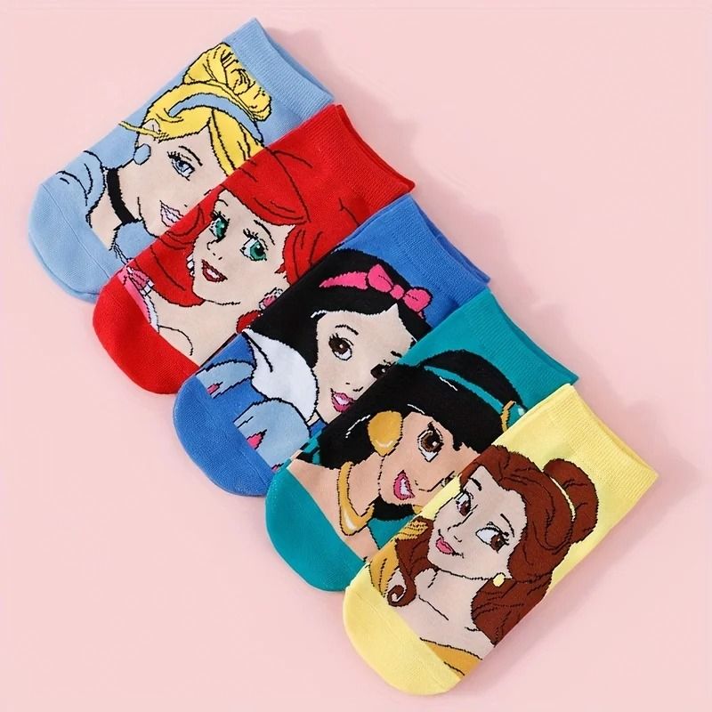 Cute Cartoon Casual Socks For Women 5 Pair Set 3