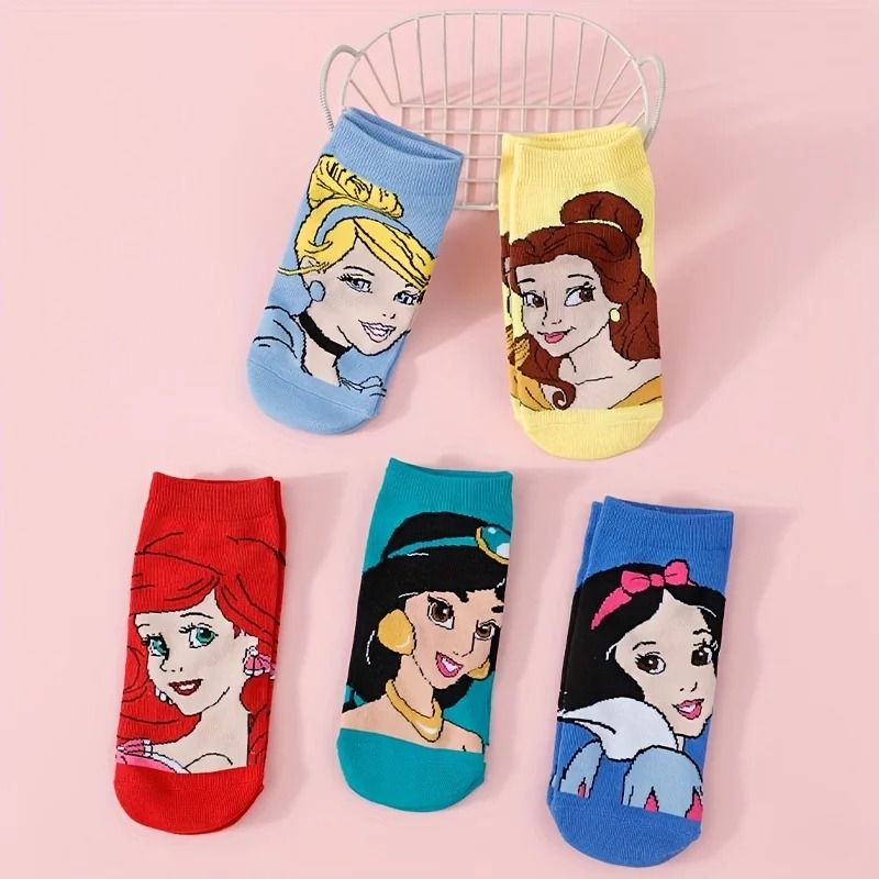 Cute Cartoon Casual Socks For Women 5 Pair Set 4