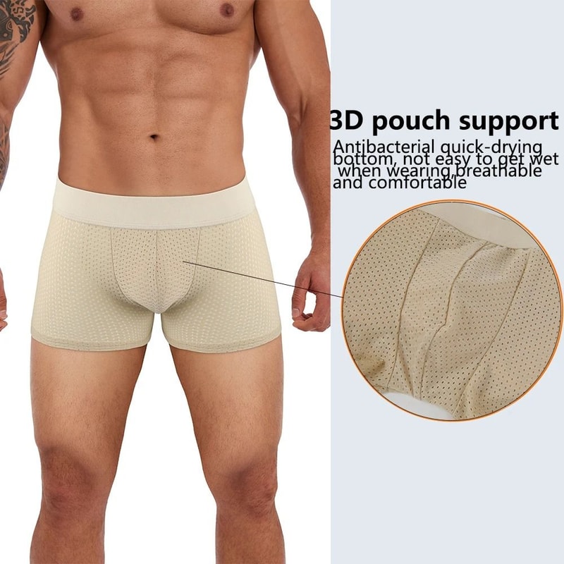 Mens Padded Hip Lift Body Shaper Boxer Briefs 2