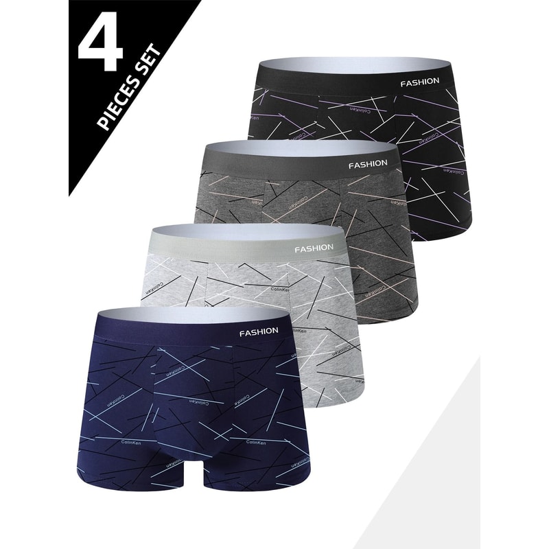 Mens Breathable Boxer Briefs 4 Piece Set 6