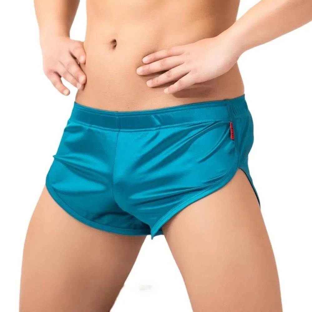 Mens Smooth Silk Sleep Boxer Shorts 1