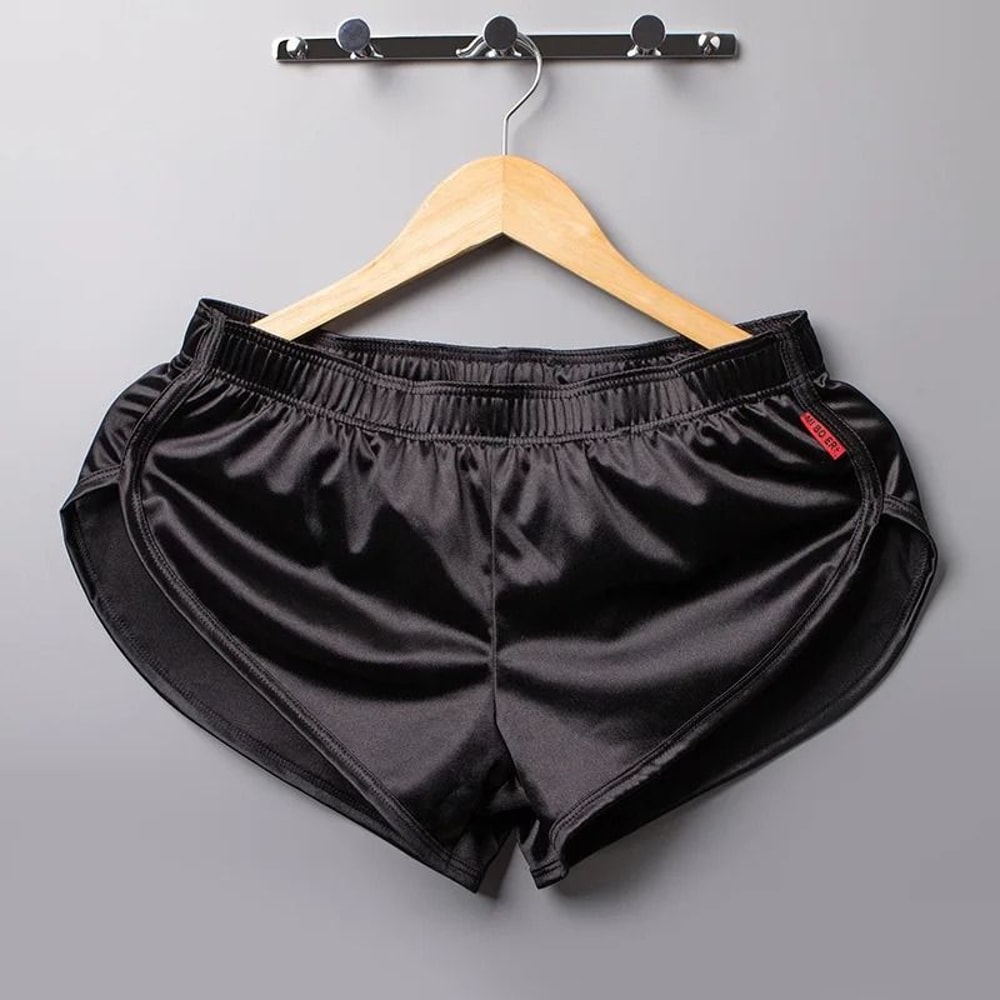 Mens Smooth Silk Sleep Boxer Shorts 8