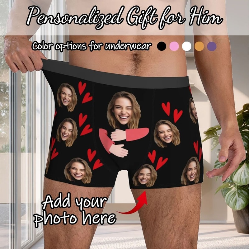 Personalized Photo Boxer Briefs For Men 0