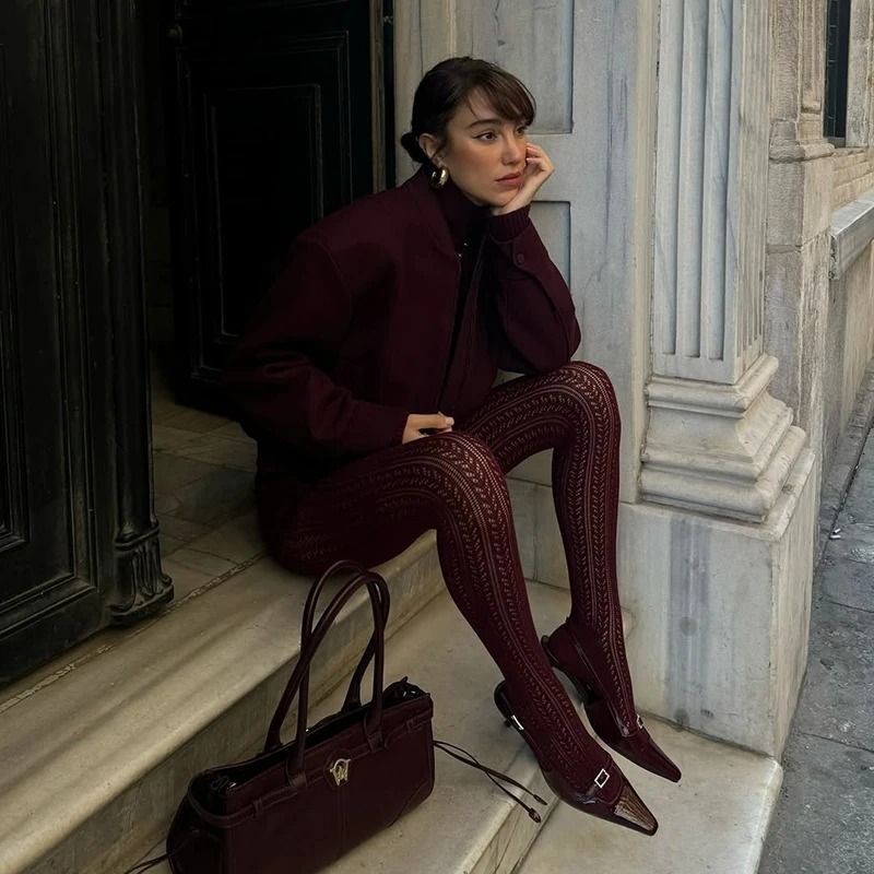 Vintage Hollow Mesh Pantyhose Tights For Women 7