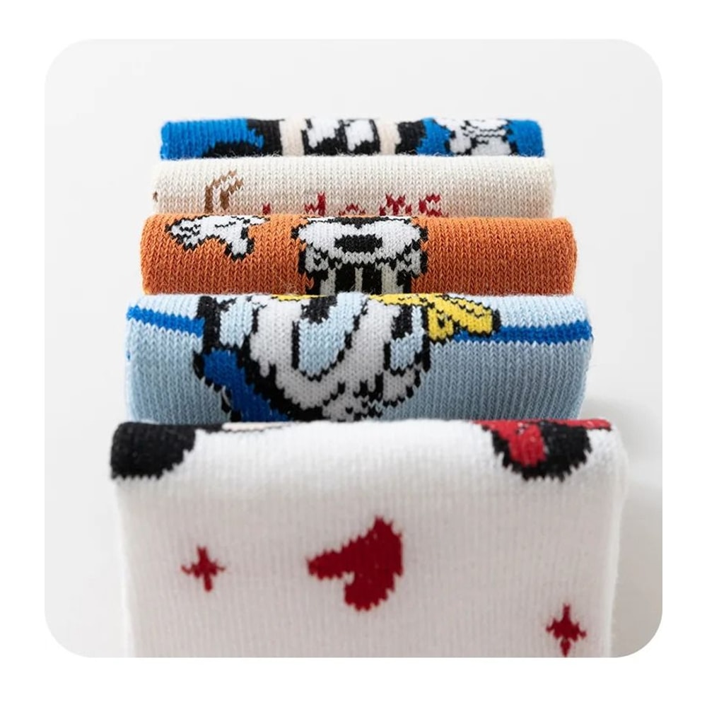 Cute Cartoon Cotton Socks For Kids 5 Pair Set 4