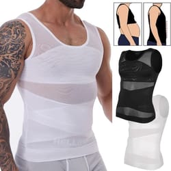 mens compression slimming body shaper vest