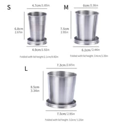portable stainless steel folding cup for outdoor use