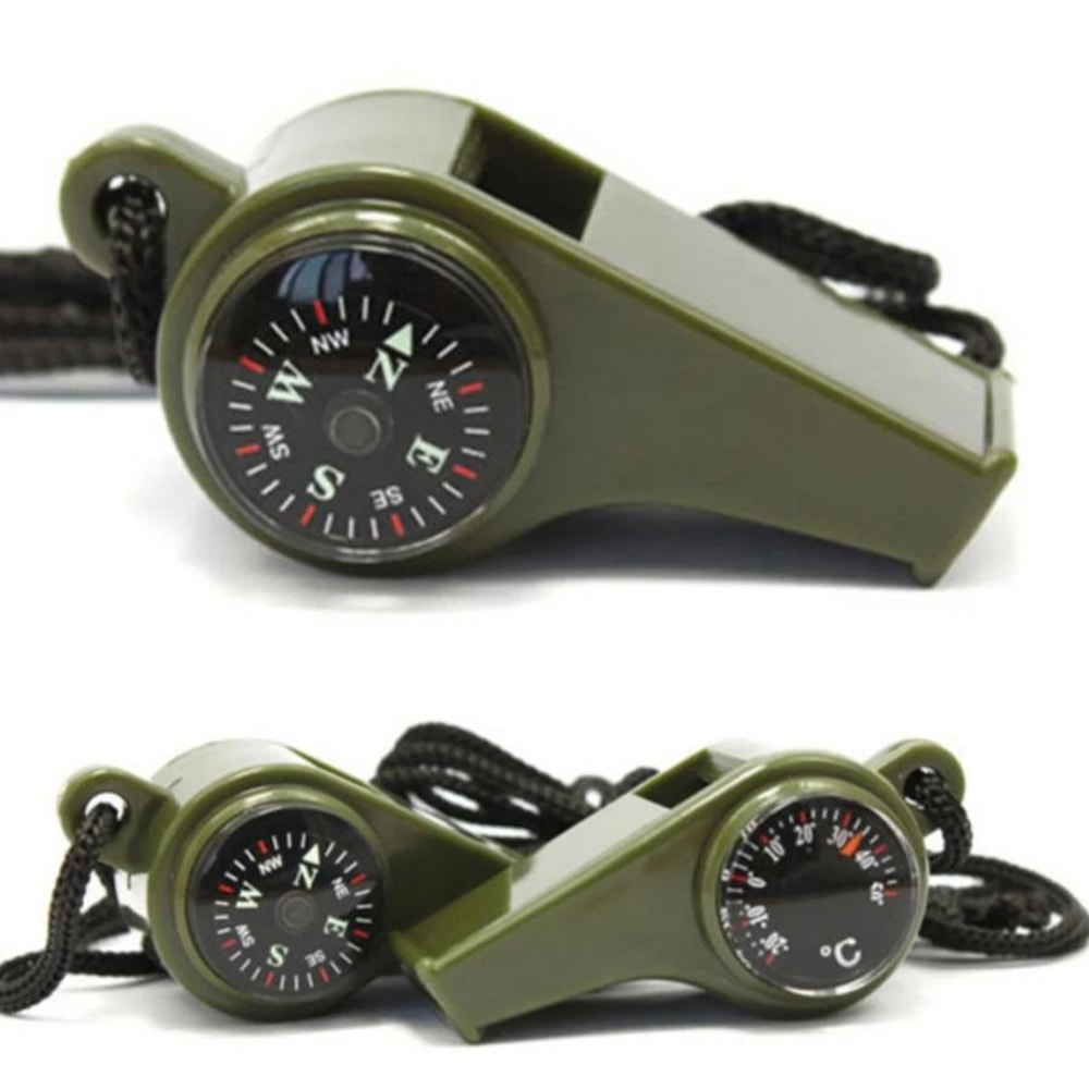 Emergency Survival Whistle With Compass And Thermometer 0