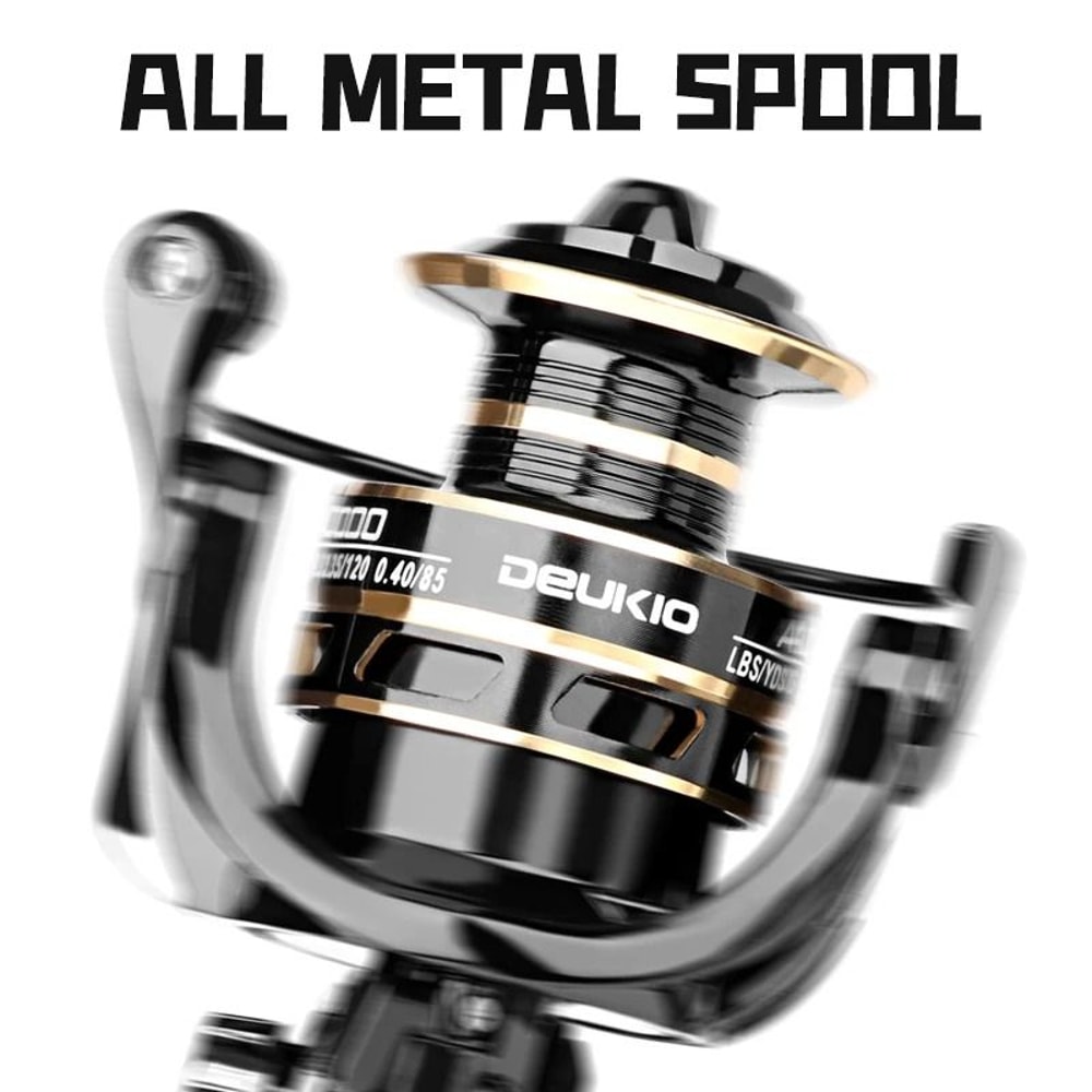 Metal Handle Spinning Fishing Reel With 12 Kg Max Drag 2