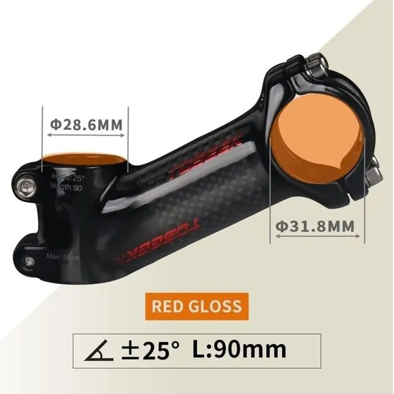 Ultralight Carbon And Aluminum MTB Handlebar Stem 318 Mm 10