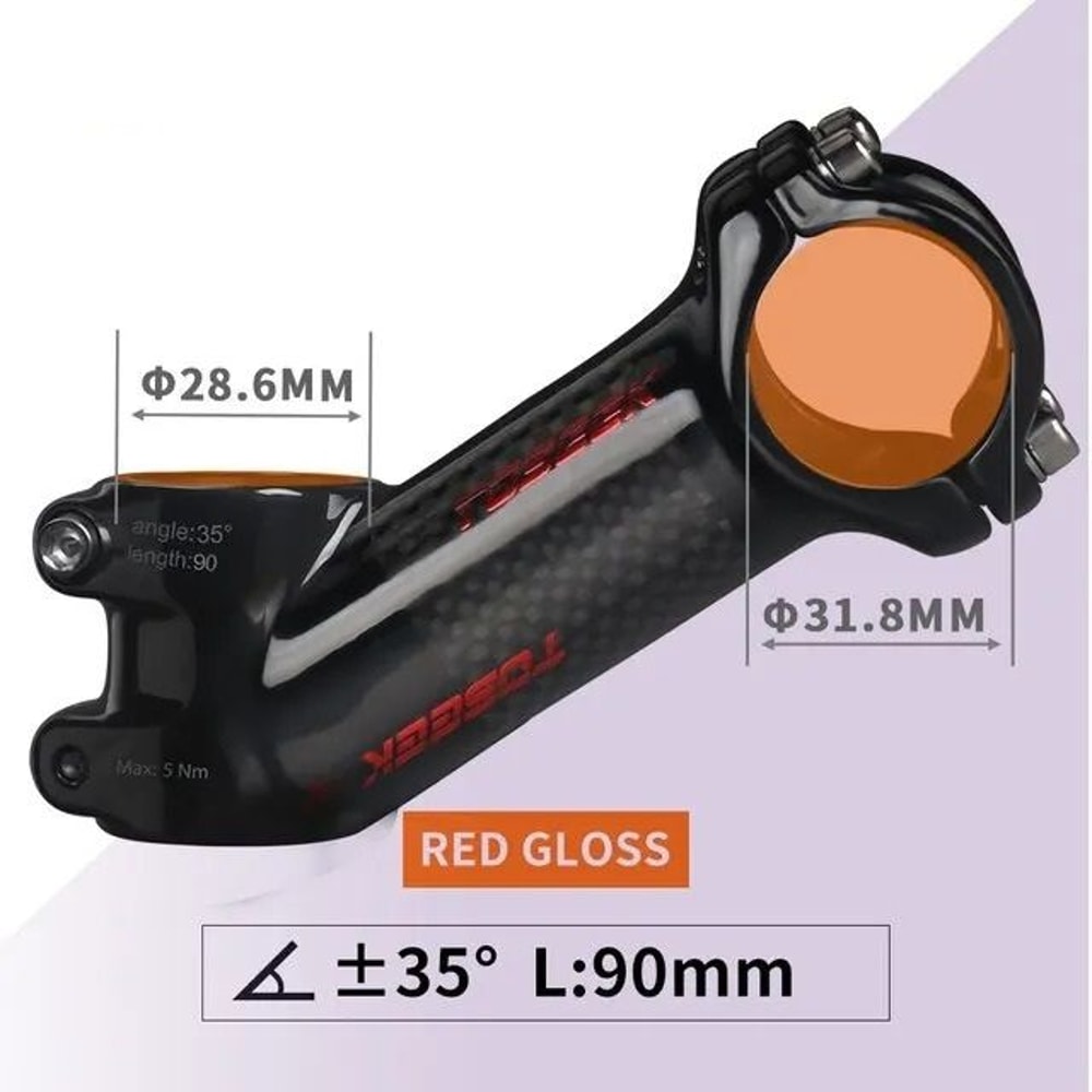 Ultralight Carbon And Aluminum MTB Handlebar Stem 318 Mm 14