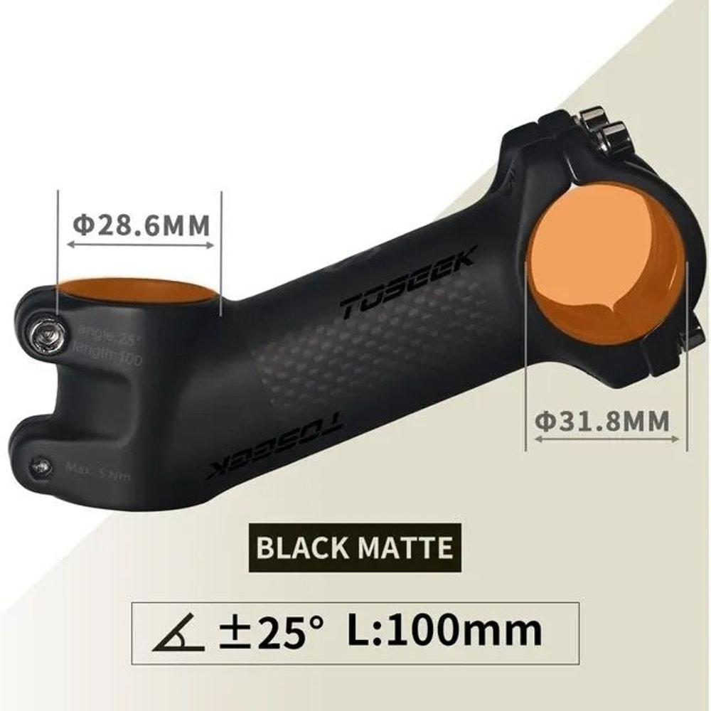 Ultralight Carbon And Aluminum MTB Handlebar Stem 318 Mm 19