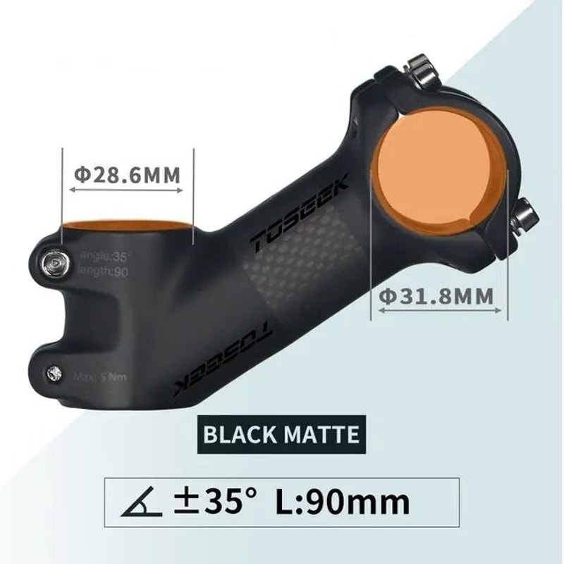 Ultralight Carbon And Aluminum MTB Handlebar Stem 318 Mm 22