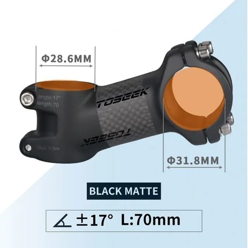 Ultralight Carbon And Aluminum MTB Handlebar Stem 318 Mm 26