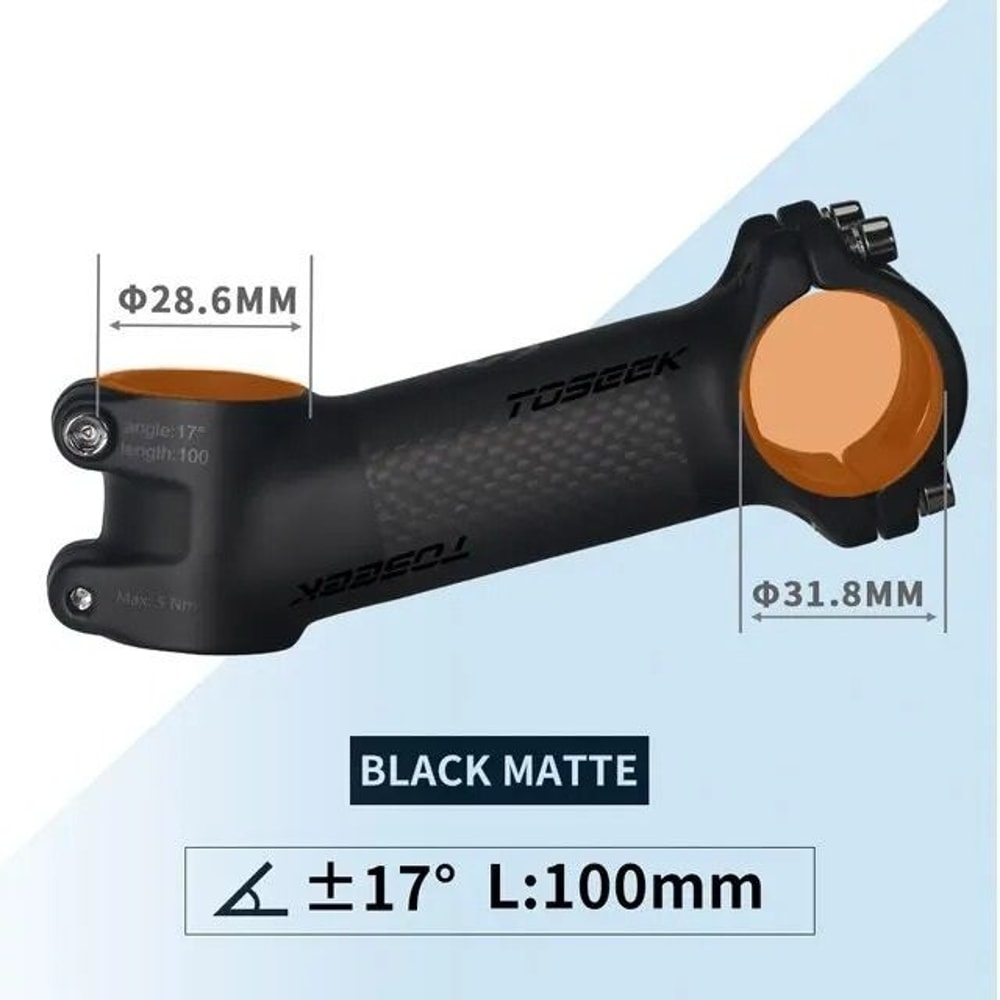 Ultralight Carbon And Aluminum MTB Handlebar Stem 318 Mm 29