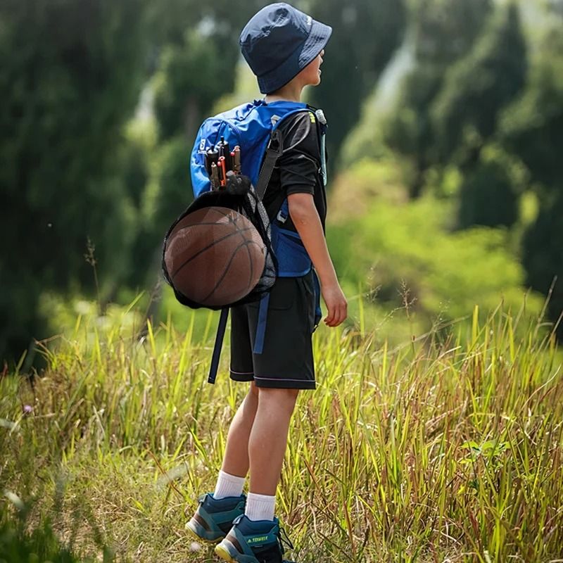 Portable Mesh Drawstring Sports Ball Backpack 2