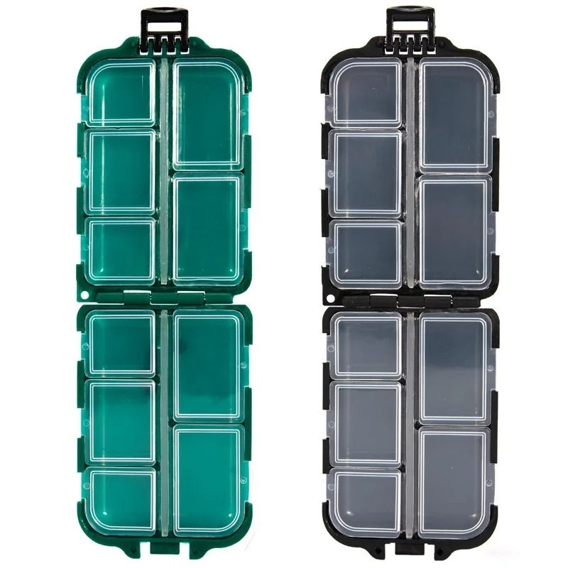 Double Sided Fishing Tackle Storage Box With 10 Grids 6