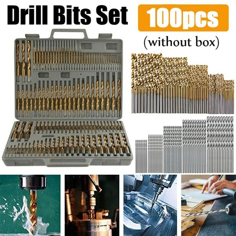 Titanium Coated HSS Drill Bit Set 100 Piece Precision Kit 4