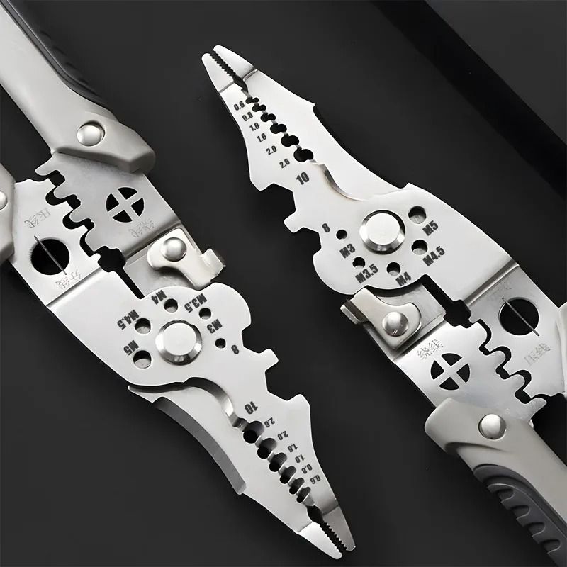 85 Inch Multifunction Wire Stripper Cutter And Crimper Pliers 0