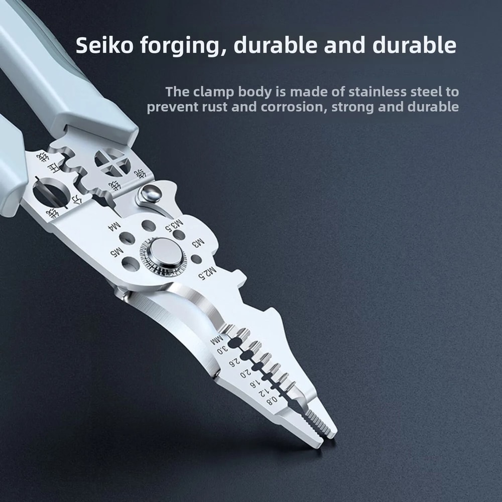 85 Inch Multifunction Wire Stripper Cutter And Crimper Pliers 3