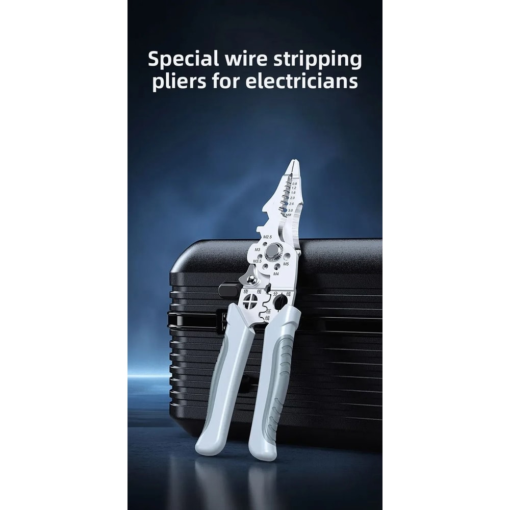 85 Inch Multifunction Wire Stripper Cutter And Crimper Pliers 4